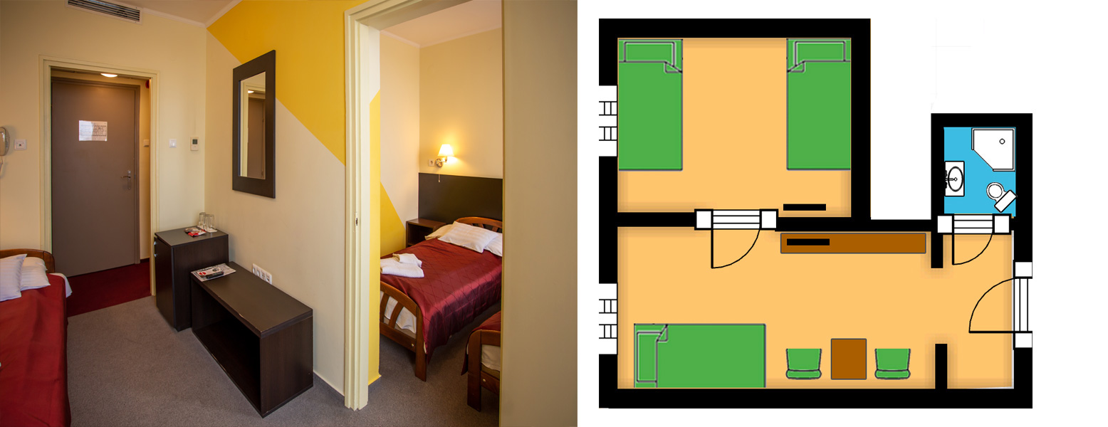  Kétágyas superior szoba Napsugár Hotel Orosháza